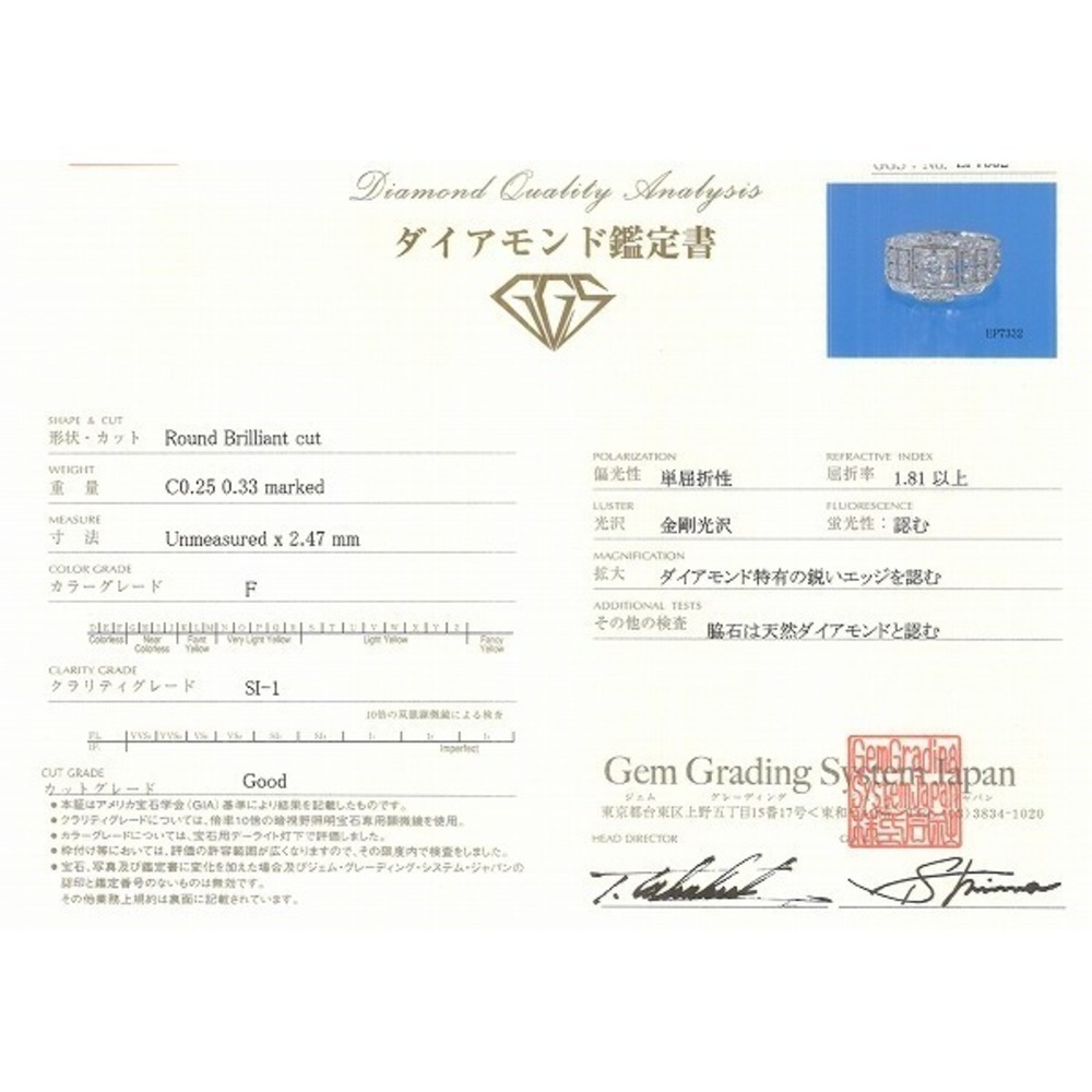 LuxUness PT950 Platinum Diamond Ring 12.5 Metal Ring - Picture 5 of 9